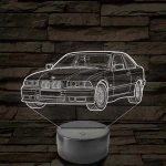 BMW E36 szemből - 7 színű, színváltós 3D led lámpa