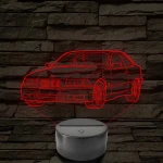 BMW E36 szemből - 7 színű, színváltós 3D led lámpa