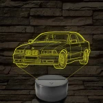 BMW E36 szemből - 7 színű, színváltós 3D led lámpa