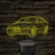 BMW E36 szemből - 7 színű, színváltós 3D led lámpa