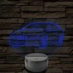 BMW E36 szemből - 7 színű, színváltós 3D led lámpa