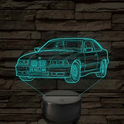 BMW E36 szemből - 7 színű, színváltós 3D led lámpa