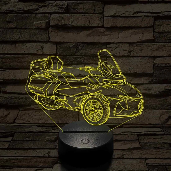 Can-Am Spyder Rt motor – 7 színű, színváltós 3D LED lámpa