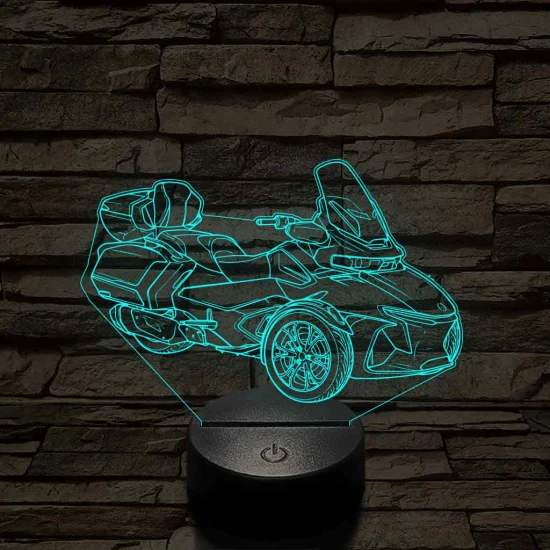 Can-Am Spyder Rt motor – 7 színű, színváltós 3D LED lámpa