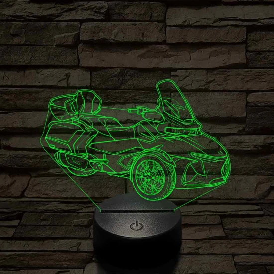 Can-Am Spyder Rt motor – 7 színű, színváltós 3D LED lámpa
