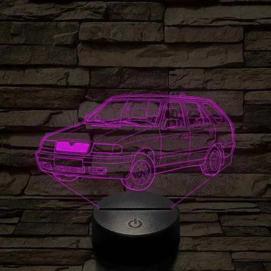 Skoda Felicia kombi 1999 – 7 színű, színváltós 3D LED lámpa