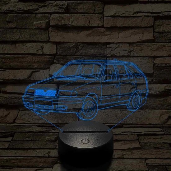 Skoda Felicia kombi 1999 – 7 színű, színváltós 3D LED lámpa