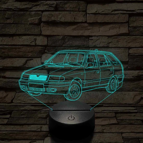 Skoda Felicia kombi 1999 – 7 színű, színváltós 3D LED lámpa