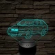 Skoda Felicia kombi 1999 – 7 színű, színváltós 3D LED lámpa