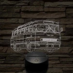 Ikarus 55 Bözsi busz – 7 színű, színváltós 3D LED lámpa