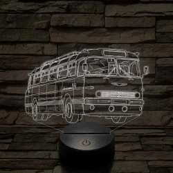 Ikarus 55 Bözsi busz – 7 színű, színváltós 3D LED lámpa
