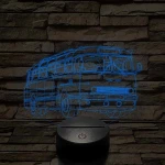Ikarus 55 Bözsi busz – 7 színű, színváltós 3D LED lámpa