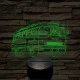 Ikarus 55 Bözsi busz – 7 színű, színváltós 3D LED lámpa