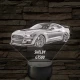 Legendás Izomautó – Shelby GT500 7 színű, színváltós 3D LED lámpa