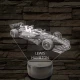 A Száguldó Legenda – Lewis Hamilton F1 7 színű, színváltós 3D LED lámpa