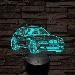 BMW Z3 Coupe – 7 színű, színváltós 3D LED lámpa