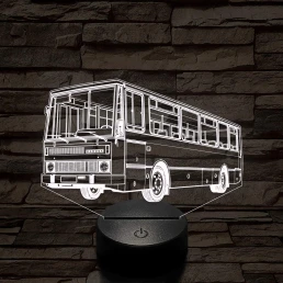 Karosa 700- as busz – 7 színű, színváltós 3D LED lámpa