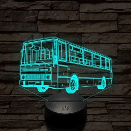Karosa 700- as busz – 7 színű, színváltós 3D LED lámpa