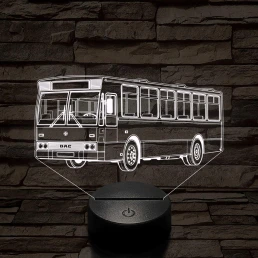 DAC 112 UDM busz – 7 színű, színváltós 3D LED lámpa