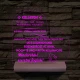Kislányom fatalpas 7 színű 3D led lámpa
