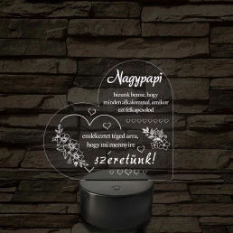 Nagypapi - 7 színű, színváltós 3D led lámpa