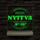 Nyitvatartás számokkal (weboldalcím+telefonszám) 20 cm fa talppal 7 színű 3D led lámpa