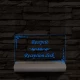 Recepció lámpa 20 cm fa talppal 7 színű 3D led lámpa