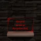 Recepció lámpa 20 cm fa talppal 7 színű 3D led lámpa