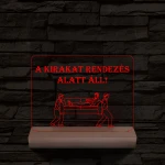 A kirakat rendezés alatt áll 20 cm fa talppal 7 színű 3D led lámpa