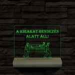 A kirakat rendezés alatt áll 20 cm fa talppal 7 színű 3D led lámpa