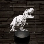A zsarnokgyík ordítása 7 színű valósághű 3D led lámpa