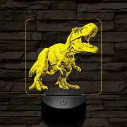A zsarnokgyík ordítása 7 színű valósághű 3D led lámpa