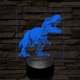 A zsarnokgyík ordítása 7 színű valósághű 3D led lámpa