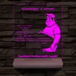 Szabadságot a sörnek személyre szabott 20 cm fa talppal 7 színű 3D led lámpa