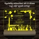 Kalapfeldobós diplomaosztó személyre szabott fa talppal 7 színű 3D led lámpa