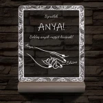 Anyák napja személyre szabott fatalppal 7 színű 3D led lámpa