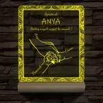 Anyák napja személyre szabott fatalppal 7 színű 3D led lámpa