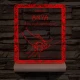 Anyák napja személyre szabott fatalppal 7 színű 3D led lámpa