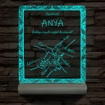Anyák napja személyre szabott fatalppal 7 színű 3D led lámpa