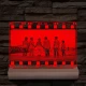Egyedi fotógravírozás film negatívos kerettel fatalpban 7 színű 3D led lámpa