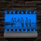 Egyedi fotógravírozás film negatívos kerettel fatalpban 7 színű 3D led lámpa