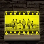 Egyedi fotógravírozás film negatívos kerettel fatalpban 7 színű 3D led lámpa