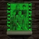 Egyedi fotógravírozás film negatívos kerettel fatalpban 7 színű 3D led lámpa