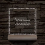 Rózsakeretes szövegbeírós grafika fa talppal 7 színű 3D led lámpa