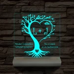 Egyedi monogramok személyre szabott fatalppal 7 színű 3D led lámpa