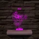 Cross-motoros személyre szabott fatalppal 7 színű 3D led lámpa