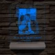 Egyedi fotógravírozás pároknak fatalppal 7 színű 3D led lámpa