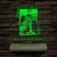 Egyedi fotógravírozás pároknak fatalppal 7 színű 3D led lámpa