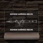 Fegyverek személyre szabott fatalppal 7 színű 3D led lámpa