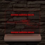 Fegyverek személyre szabott fatalppal 7 színű 3D led lámpa